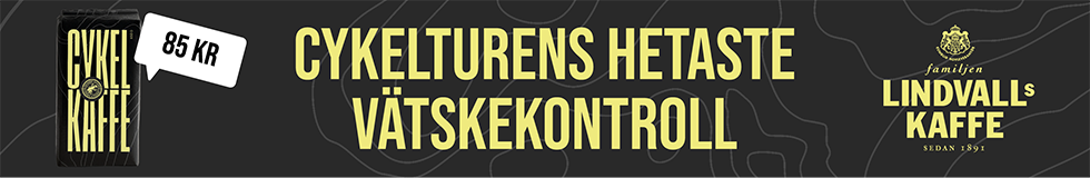 Lindvalls kaffe – toppbanner (kampanjperiod 1, 2025 ”Cykelkaffe”)